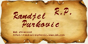 Ranđel Purković vizit kartica